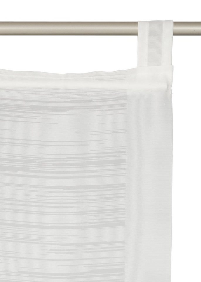 Neutex for you! Schiebegardine Padova (1 St), Schlaufen, halbtransparent, Scherli, inkl. Beschwerungsstange, Halbtransparent, Fransen-Effekt, modern – Bild 5 von 5