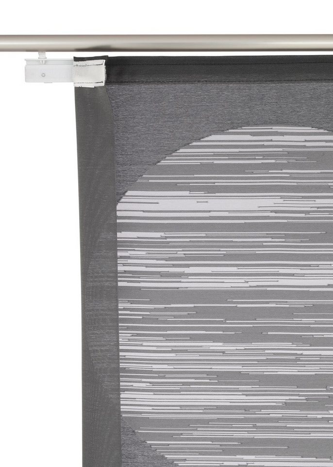 Neutex for you! Schiebegardine Padova (1 St), Klettband, halbtransparent, Scherli, inkl. Befestigungszubehör, Halbtransparent, Sauberer Abschluss, modern – Bild 5 von 5