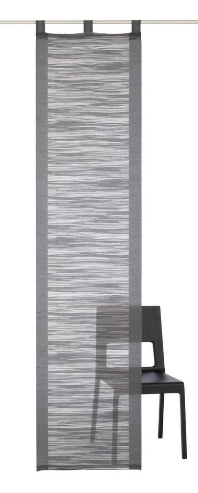 Neutex for you! Schiebegardine Padova (1 St), Schlaufen, halbtransparent, Scherli, inkl. Beschwerungsstange, Halbtransparent, Fransen-Effekt, modern – Bild 3 von 5
