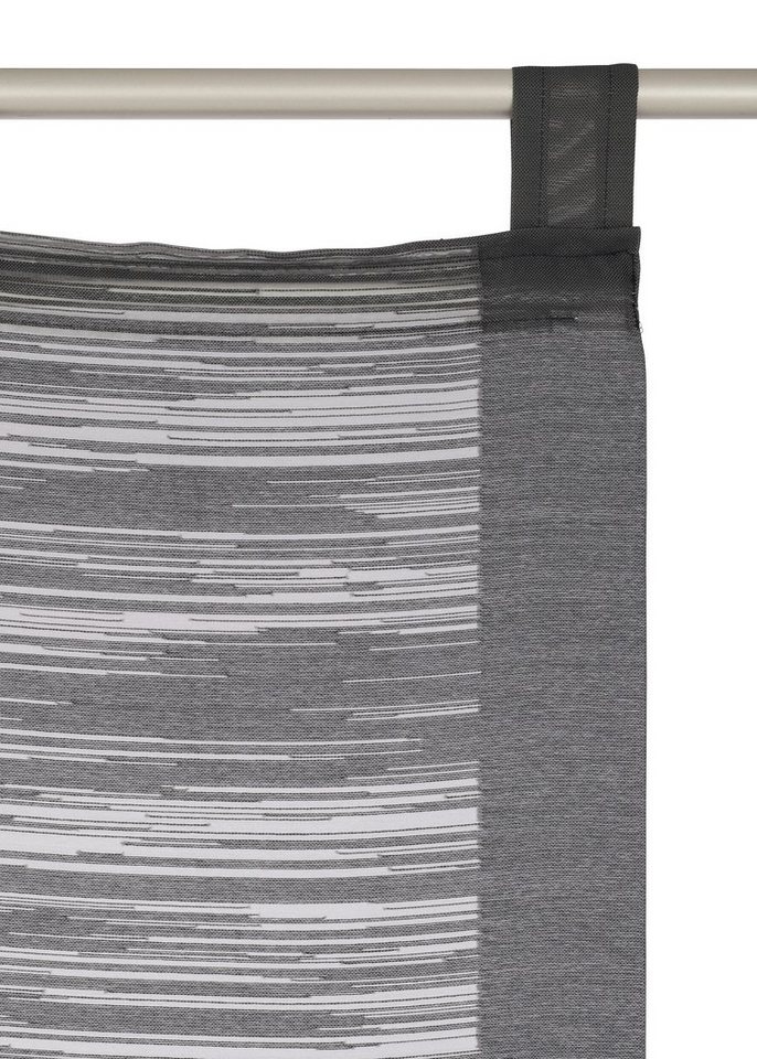 Neutex for you! Schiebegardine Padova (1 St), Schlaufen, halbtransparent, Scherli, inkl. Beschwerungsstange, Halbtransparent, Fransen-Effekt, modern – Bild 5 von 5