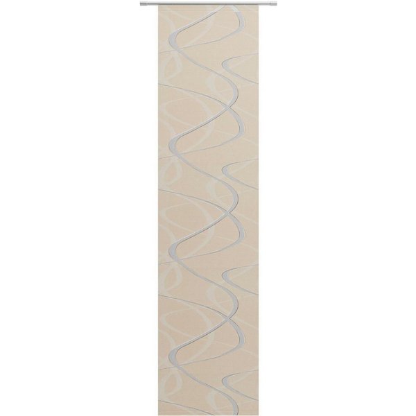 Neutex for you! Schiebegardine Pelotas (1 St), Klettband, halbtransparent, Scherli, inkl. Befestigungszubehör, Scherli Qualität, Halbtransparent, modern