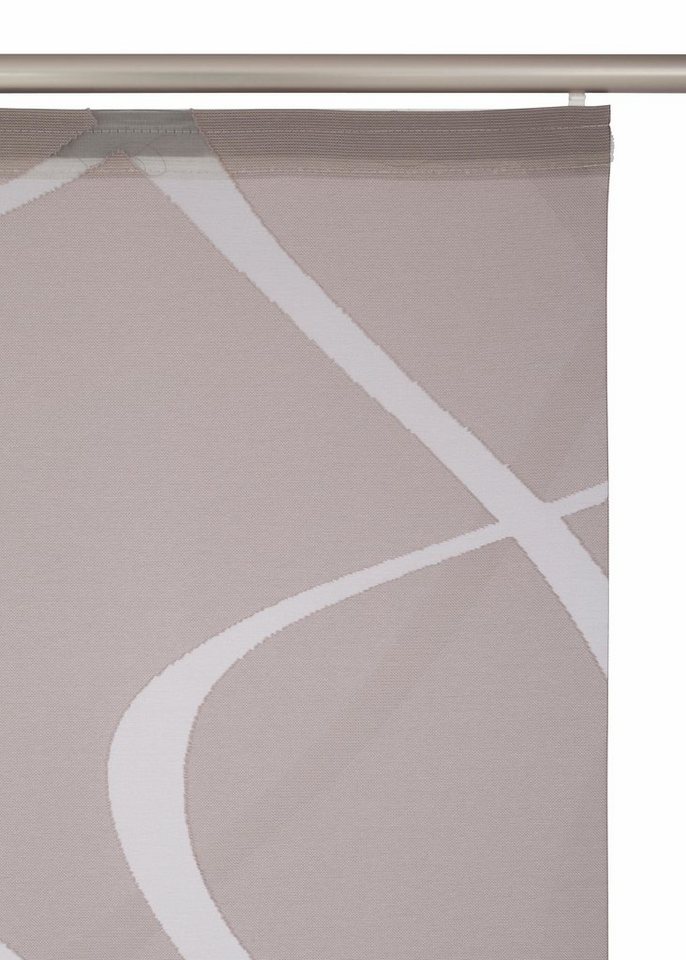 Neutex for you! Schiebegardine Rumbek, 1 Stück, Klettband, halbtransparent (1 St), Klettband, halbtransparent, Scherli, inkl. Befestigungszubehör, Breite: 57 cm – Bild 3 von 5