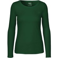 Neutral Bio-Damen-Langarmshirt mit Rundhalsaussschnitt bottle green