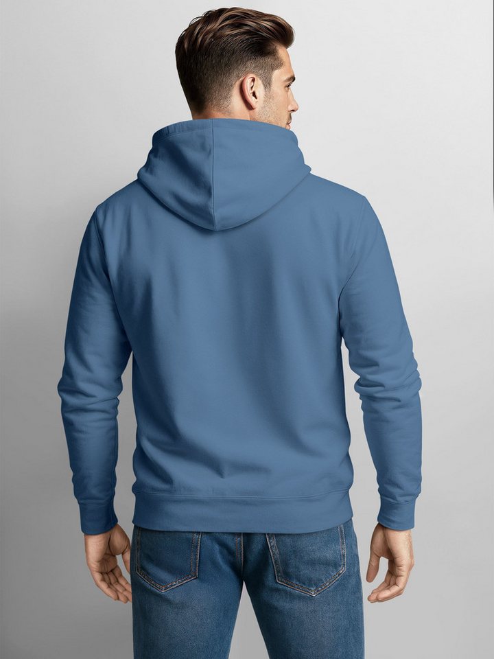 Neverless Hoodie Herren Hoodie Minimal Mountain Kapuzensweatshirt Logo Bergmotiv – Bild 3 von 5