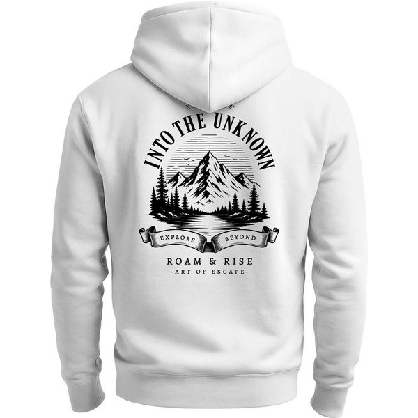 Neverless Hoodie Herren Hoodie mit Into the Unknown-Rückenprint – Regular Fit