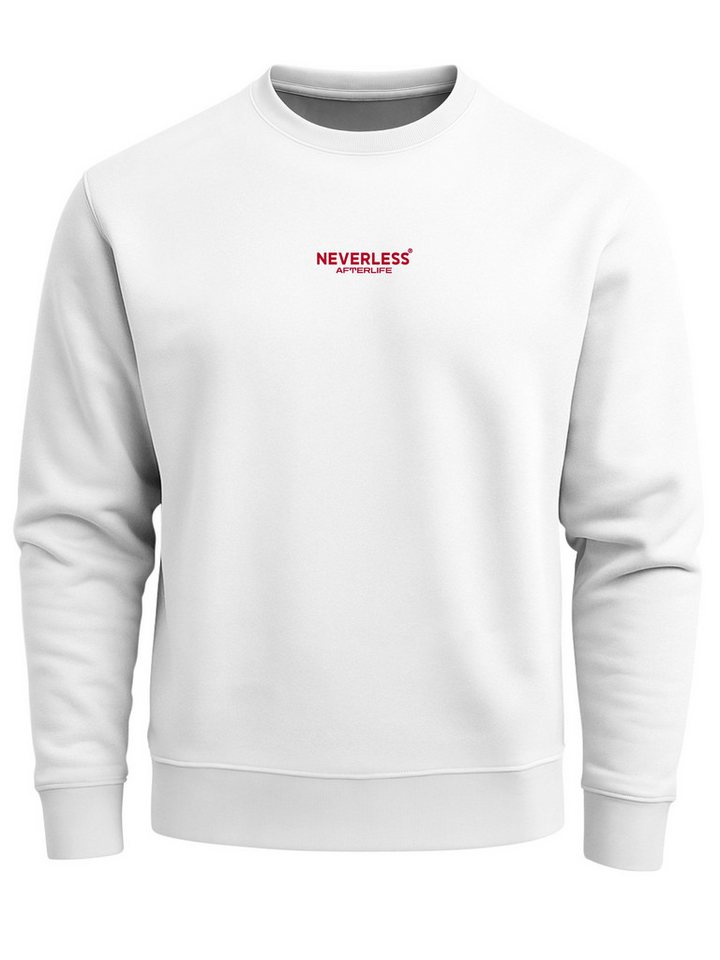 Neverless Sweatshirt Sweatshirt Herren Pullover mit Backprint Japan Motiv Red Spider – Bild 4 von 5