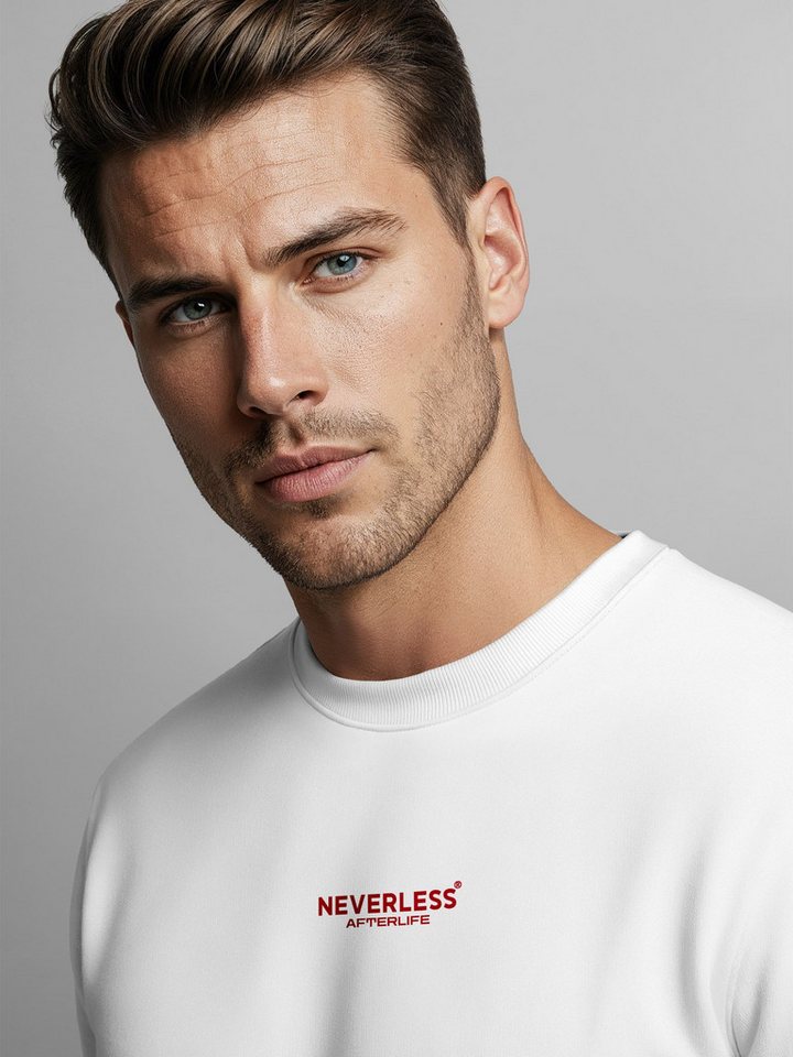 Neverless Sweatshirt Sweatshirt Herren Pullover mit Backprint Japan Motiv Red Spider – Bild 5 von 5