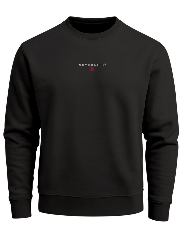 Neverless Sweatshirt Herren Sweatshirt mit Rückenprint - Spirit of Japan - Regular Fit – Bild 4 von 5