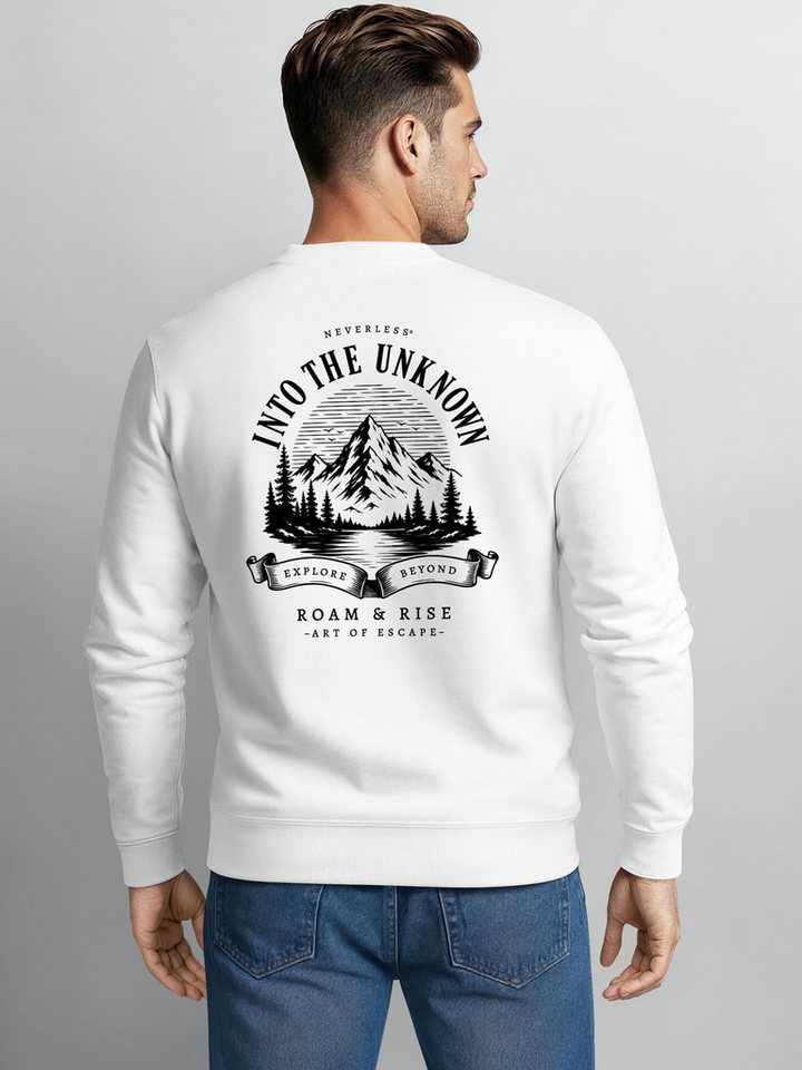 Neverless Sweatshirt Herren Sweatshirt mit Rückenprint - Into the Unknown - Regular Fit – Bild 2 von 5