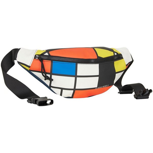 NEW REBELS Bauchtasche Waistbag, Crossbag, Gürteltasche, Mart Brooklyn, wasserabweisendes Planenmaterial, im Mondrian Stil