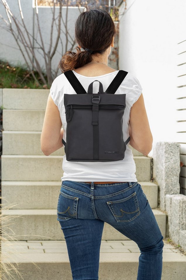NEW REBELS Freizeitrucksack Damen klein Rucksack Handtasche Tasche, Reise Freizeit Bag wasserabweisend aus Plane + bagboom Etui – Bild 2 von 5