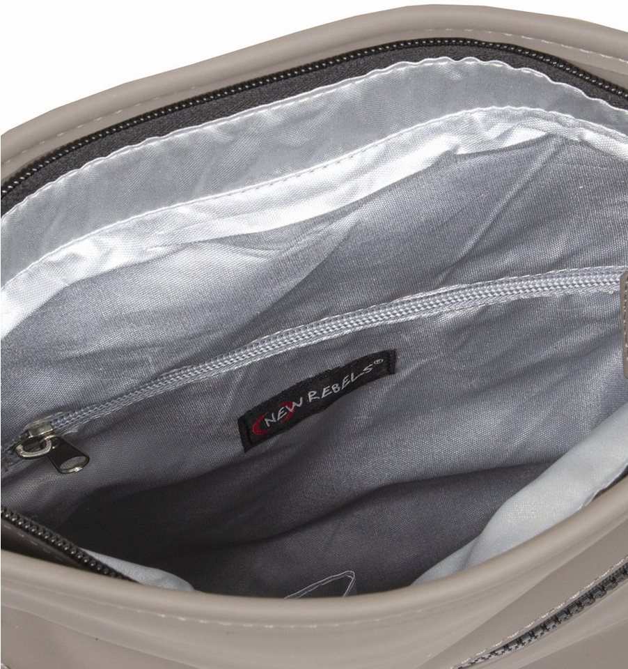 NEW REBELS Freizeitrucksack Damen klein Rucksack Handtasche Tasche, Reise Freizeit Bag wasserabweisend aus Plane + bagboom Etui – Bild 3 von 5