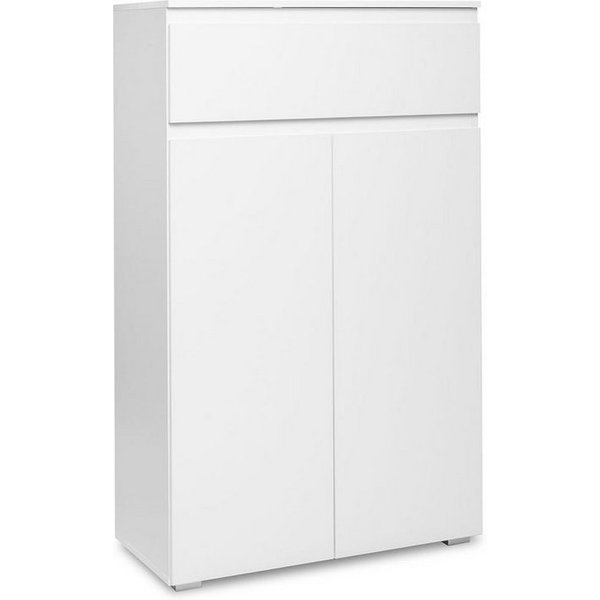 Newroom Kommode weiß 80 cm, Sideboard Weiß Modern Landhaus Highboard Skandinavische Wohnzimmer