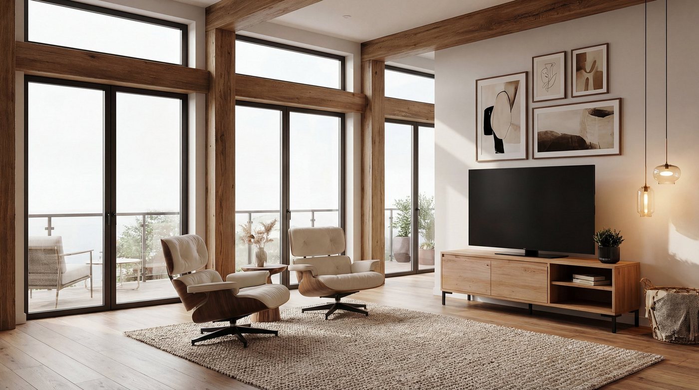 Newroom Lowboard Artisan Eiche 150 cm, TV Board Wildeiche Wohnzimmertisch Vintage Industrial Landhausstil – Bild 2 von 5