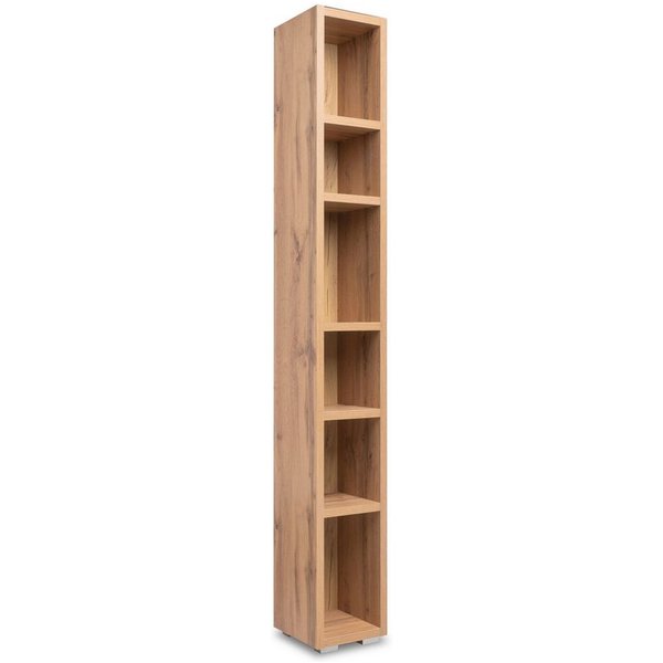 Newroom Standregal Dekor Honig Eiche 25 cm, Regal Honig Eiche Dekor Holzregal Raumteiler Bücherregal Wohnzimmer