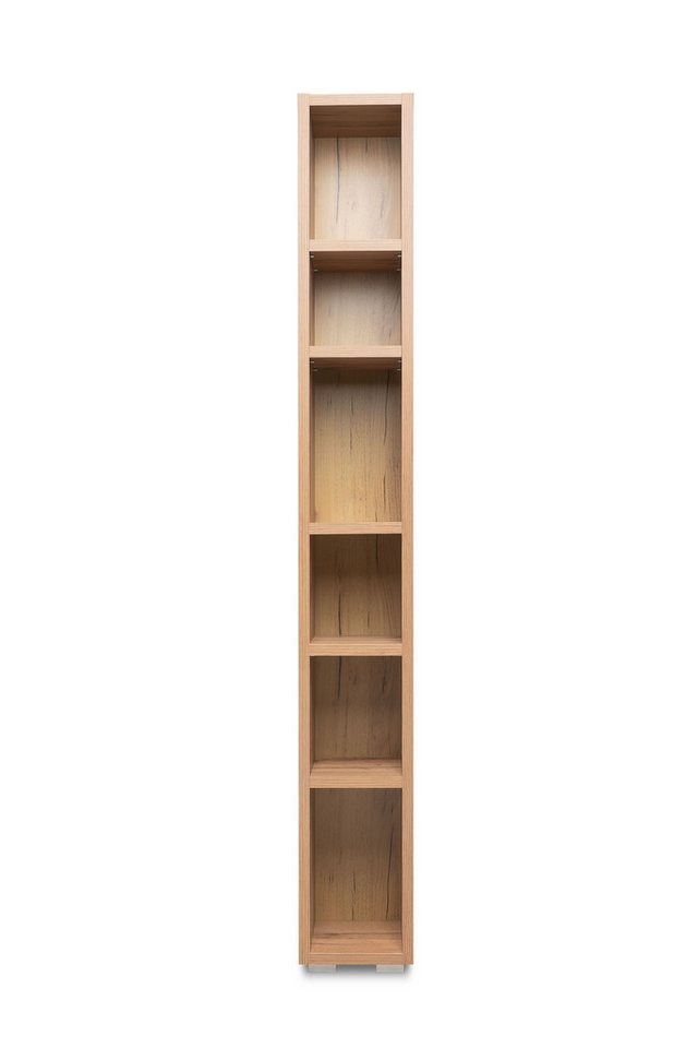 Newroom Standregal Dekor Honig Eiche 25 cm, Regal Honig Eiche Dekor Holzregal Raumteiler Bücherregal Wohnzimmer – Bild 3 von 4