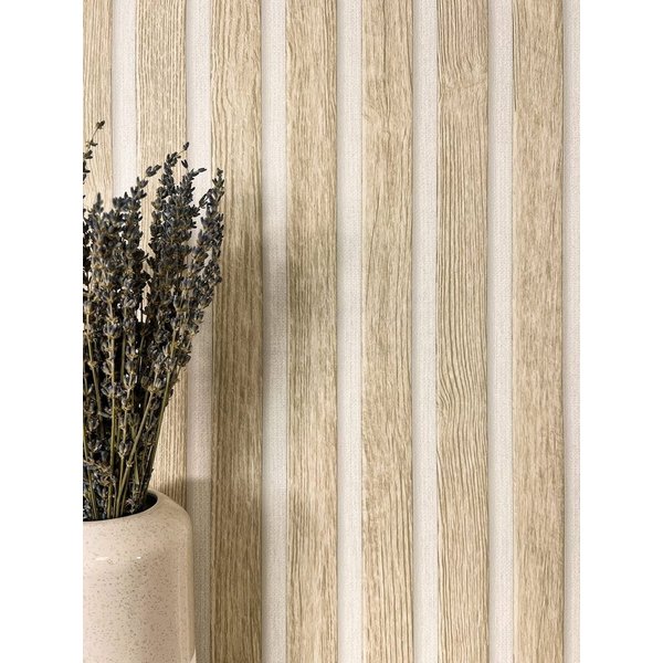 Newroom Vliestapete Barcley Nature Light Tapete Holzwandpaneele Paneele,Lamelle, Beige Tapete Skandinavisch Paneele - Holzwandpaneele Wandpaneele Creme Weiß Mod