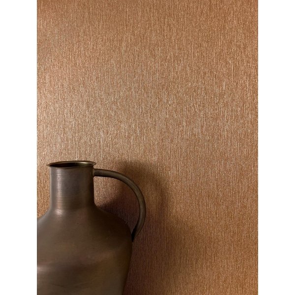 Newroom Vliestapete Cailan 04 Tapete Unitapete Einfarbig,Glanz,Struktur, Braun Tapete Modern Unifarbe - Universal Einfarbig Kupfer Metallic Uni Glamour Struktur