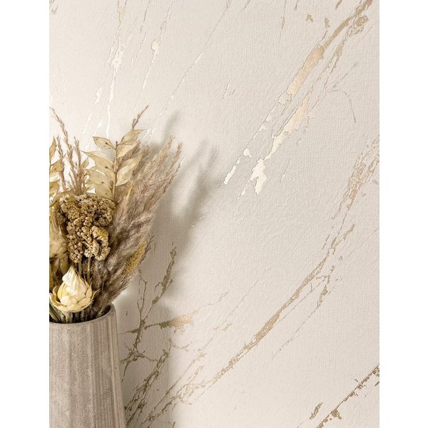 Newroom Vliestapete Marmora 04 Tapete Marmoroptik Marmor,Metallic, Beige Tapete Modern Marmor - Marmoroptik Marmor-Tapete Creme Gold 3D Optik Glamour Metallic f