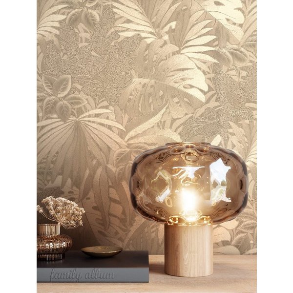 Newroom Vliestapete Okapi Tapete Dschungeltapete Glänzend,Dschungel,Blätter, Gold Tapete Tropisch Glänzend - Dschungeltapete Blätter Floral Modern Dschungel Blä