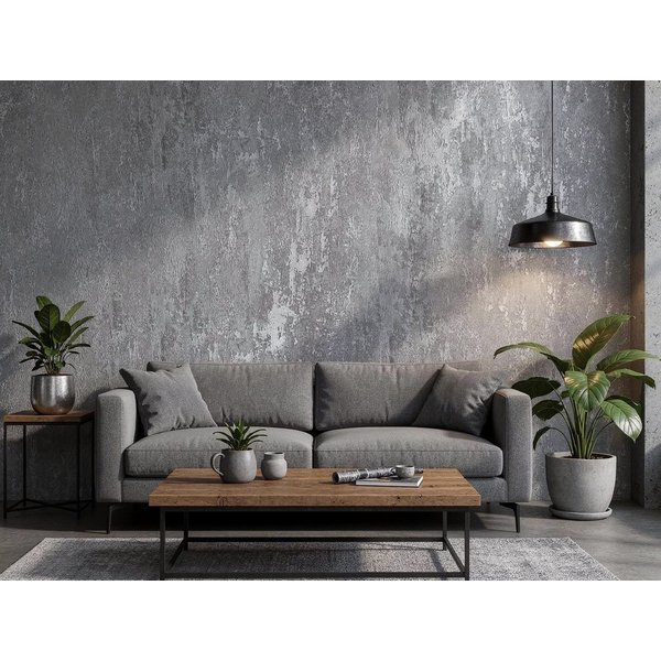 Newroom Vliestapete Specta Argento Tapete Tapete,Grau,Glitzer Beton, modern