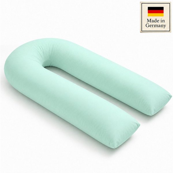 NEXGEN Luxus Baumwollkissen U-förmiges Schwangerschaftskissen 12 ft mit Bezug, Atmungsaktiv, Füllung: 100 % Polyester-Hohlfaser, Seitenschläfer, Bauchschläfer, 