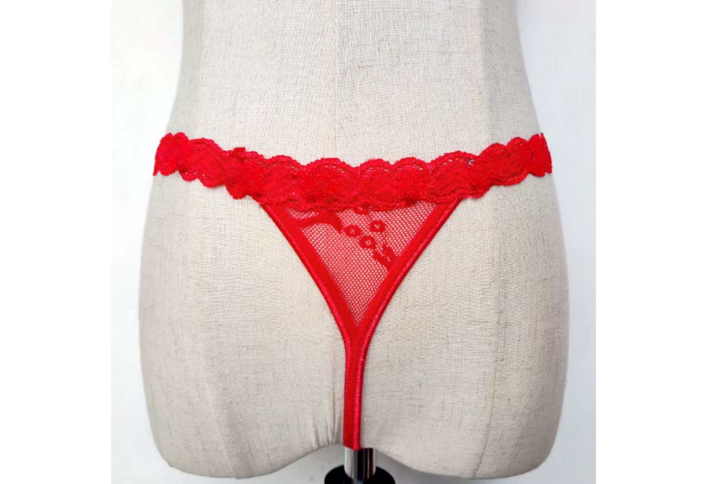 NEXORA Stringtanga Tanga, String, Damenunterwäsche, Spitzenstring, Dessous Onesize mit elastischem Bund, passt sich Ihrem Körper optimal an – Bild 2 von 5