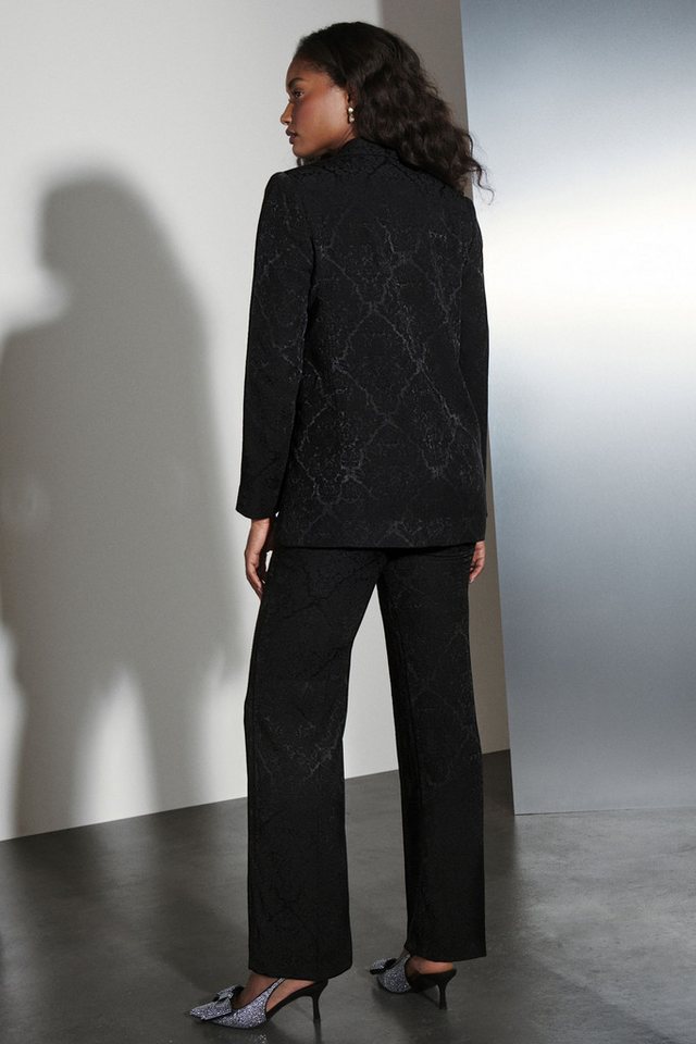 Next Anzughose Jacquard-Hose mit geradem Bein, Kurzgröße (1-tlg) – Bild 2 von 5