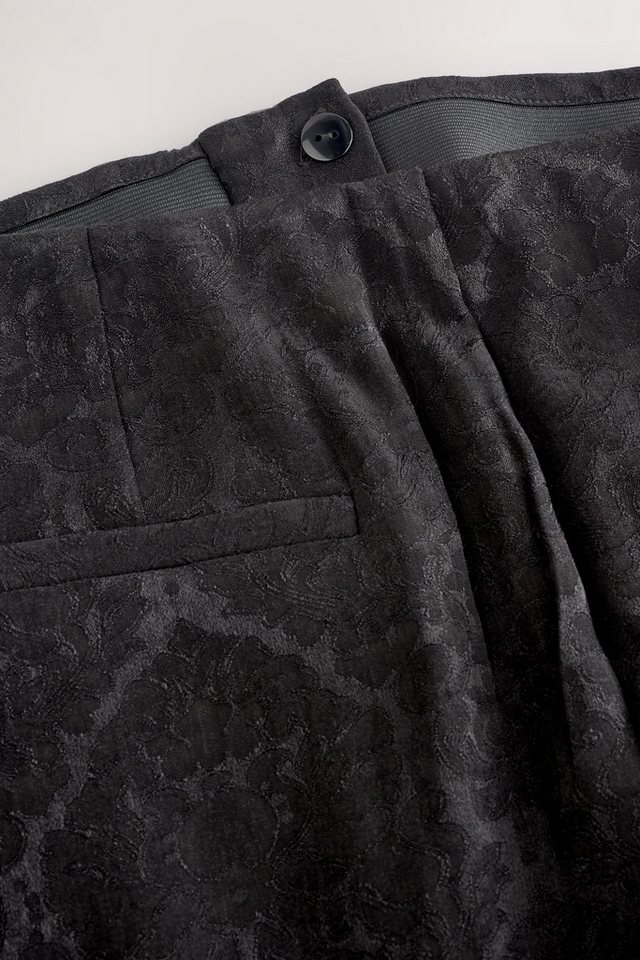 Next Anzughose Jacquard-Hose mit geradem Bein, Kurzgröße (1-tlg) – Bild 5 von 5