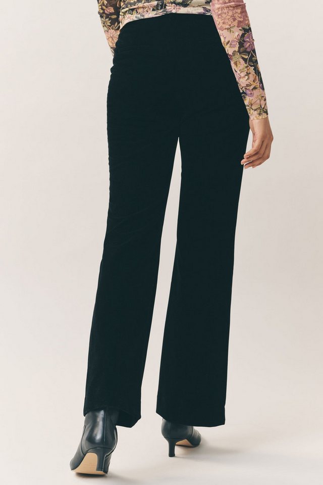 Next Anzughose Slim Fit Schlaghose aus Samt, Kurzgröße (1-tlg) – Bild 2 von 4
