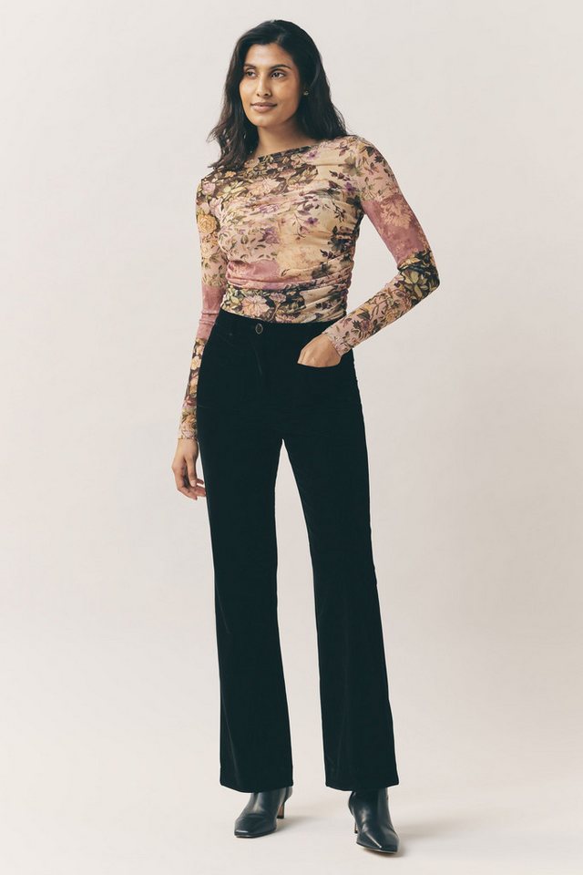 Next Anzughose Slim Fit Schlaghose aus Samt, Kurzgröße (1-tlg) – Bild 4 von 4