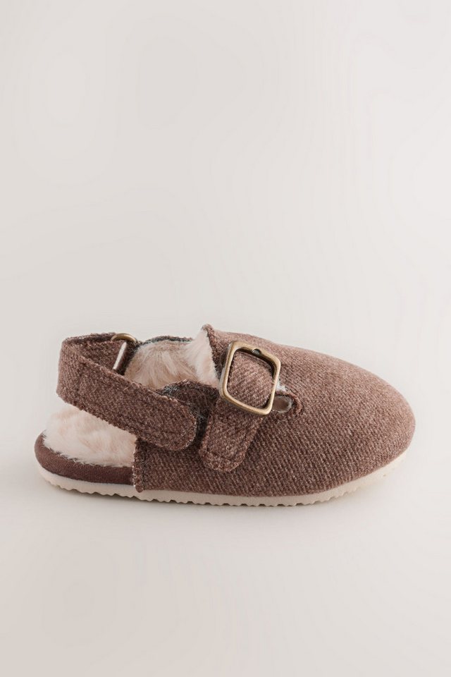 Next Baby-Clogs mit Kunstfellfutter und Klettverschluss Hausschuh – Bild 2 von 5