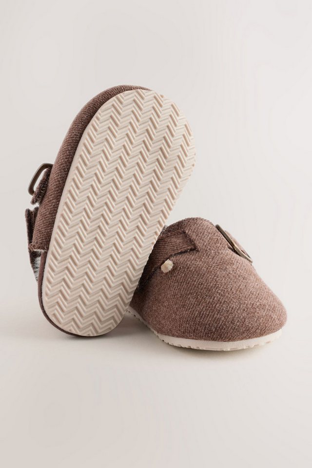 Next Baby-Clogs mit Kunstfellfutter und Klettverschluss Hausschuh – Bild 4 von 5