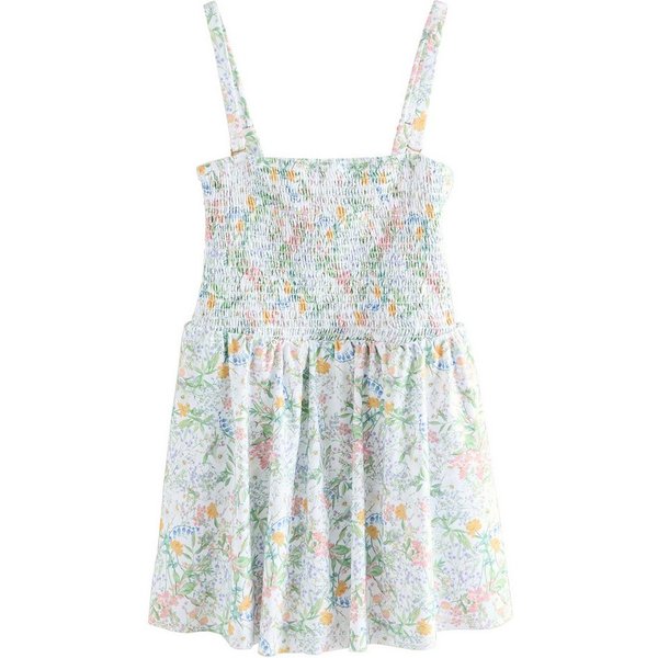 Next Badeanzug Formender, gesmokter Bandeau-Badeanzug mit Rock (1-St)