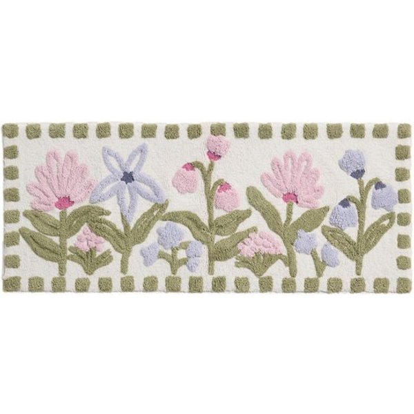 Next Badematte Badematte mit floralem Aquarellmotiv, Höhe 110 mm, Baumwolle