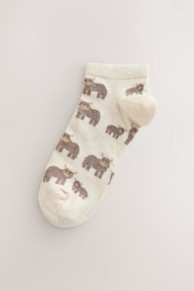 Next Basicsocken 5er-Pack Sneakersocken, Hochlandrind Hamish (5-Paar) – Bild 4 von 5
