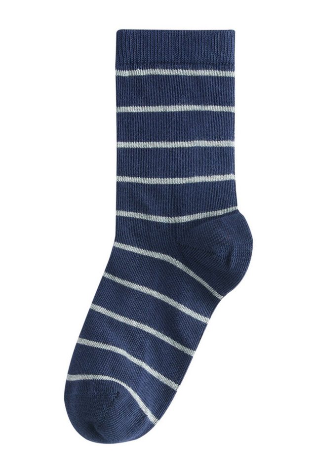 Next Basicsocken Gestreifte Socken mit Baumwollanteil, 7er-Pack (7-Paar) – Bild 2 von 5