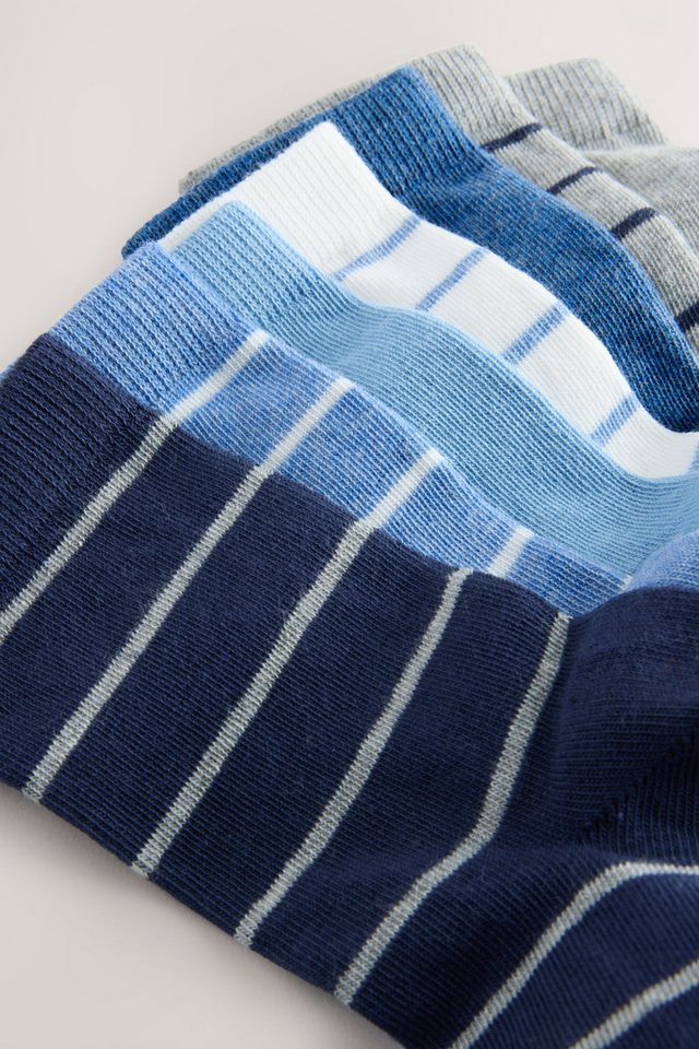 Next Basicsocken Gestreifte Socken mit Baumwollanteil, 7er-Pack (7-Paar) – Bild 3 von 5