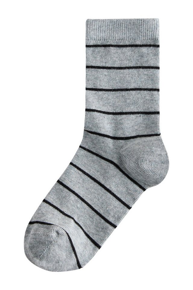 Next Basicsocken Gestreifte Socken mit Baumwollanteil, 7er-Pack (7-Paar) – Bild 2 von 5