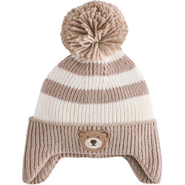Next Beanie Bommelmütze, Bär (1-St)