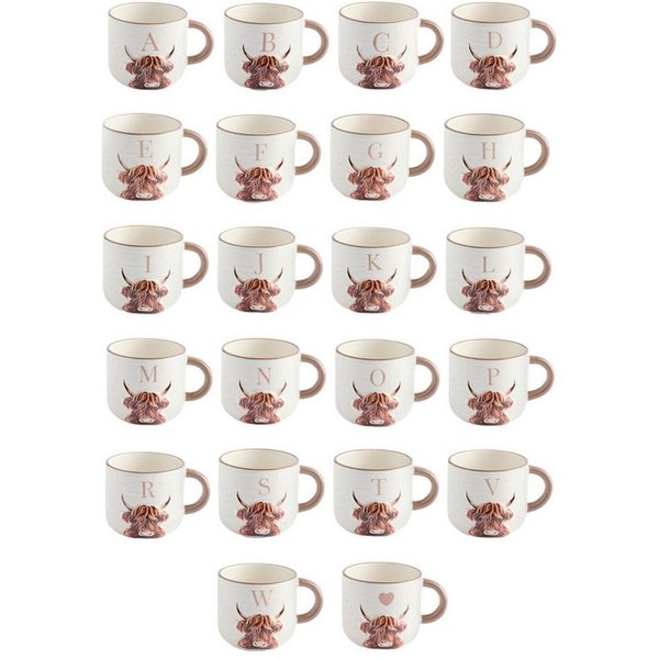 Next Becher Alphabet-Tasse, Hochlandrind Hamish, 1-tlg., Steingut