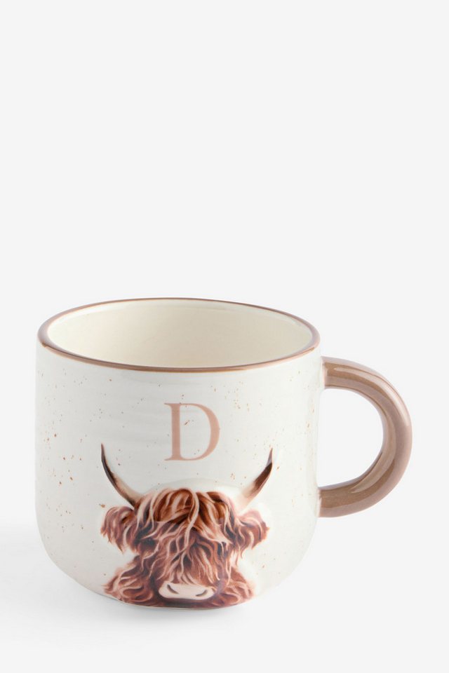 Next Becher Alphabet-Tasse, Hochlandrind Hamish, 1-tlg., Steingut – Bild 4 von 5