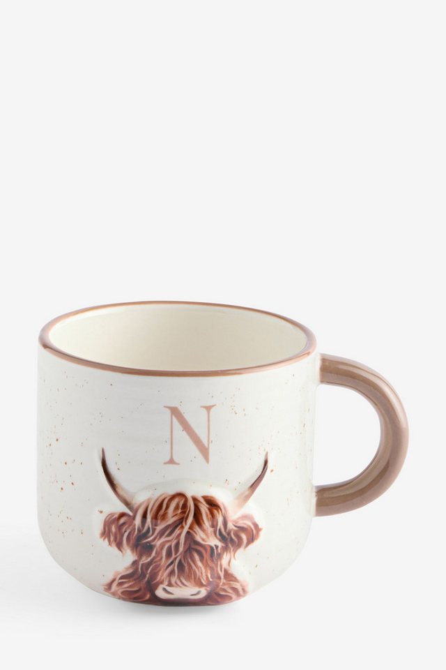 Next Becher Alphabet-Tasse, Hochlandrind Hamish, 1-tlg., Steingut – Bild 5 von 5