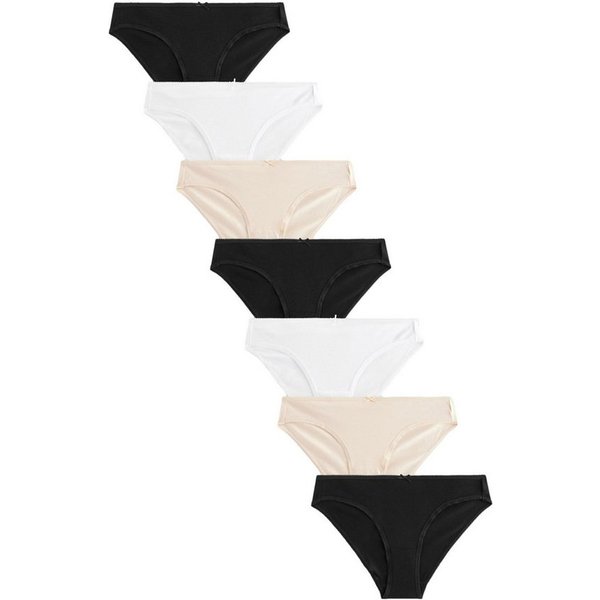 Next Bikinislip Bikini-Slips mit hohem Baumwollanteil, 7er-Pack (7-St)