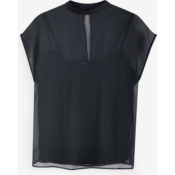 Next Blusenshirt Kurzarm-Oberteil mit Frontwicklung (2-tlg)