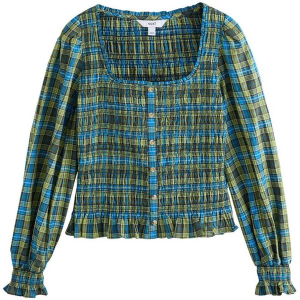Next Blusenshirt Langärmeliges, gesmoktes Oberteil (1-tlg)