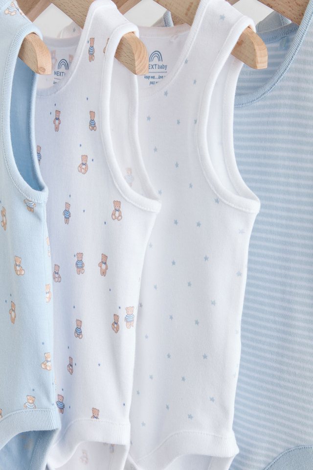 Next Body Ärmellose Bär-Babybodysuits, 5er-Pack (5-tlg) – Bild 5 von 5