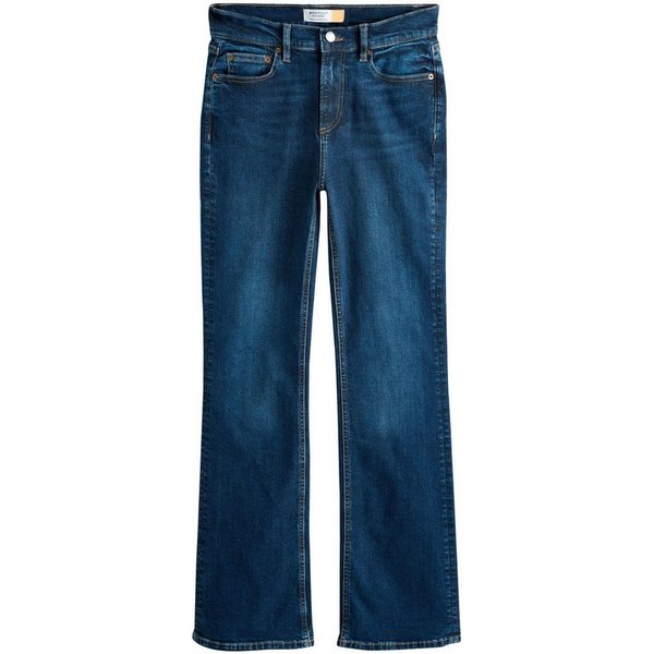 Next Bootcut-Jeans Bootcut Stretchjeans, mittelhoher Bund, Kurzgröße (1-tlg)