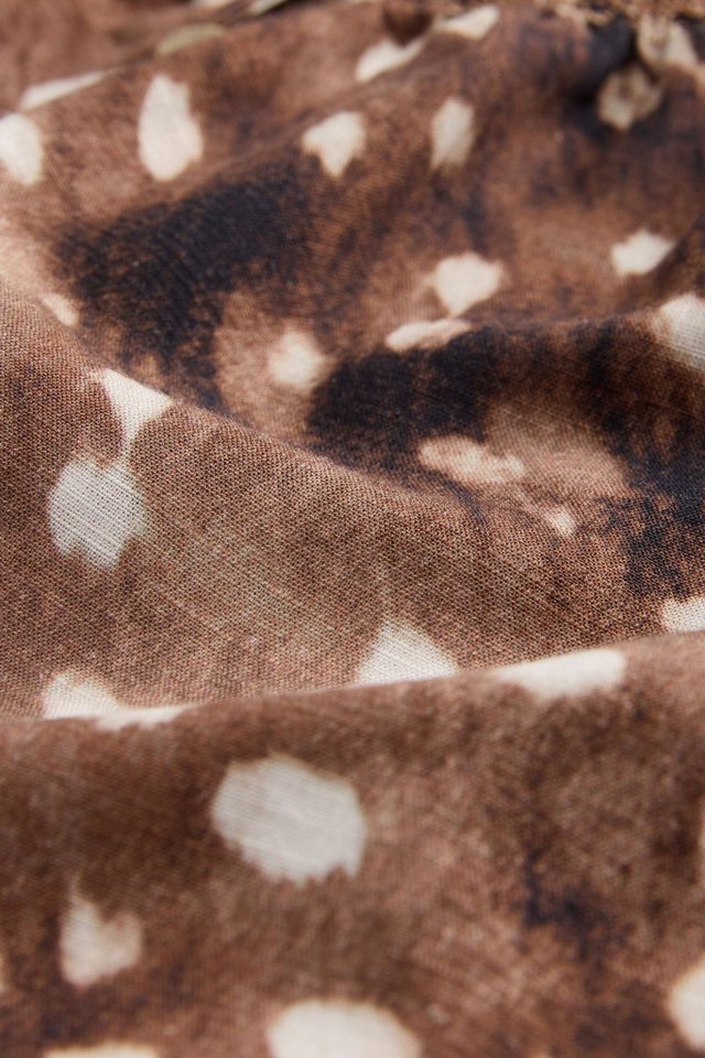 Next Carmenbluse Bardot-Oberteil mit Puffärmeln und Leinenanteil (1-tlg) – Bild 3 von 5