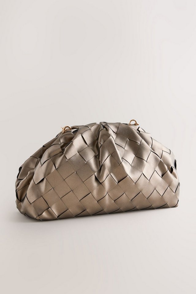 Next Clutch Oversized Clutch in Weboptik mit Schnappverschluss (1-tlg) – Bild 2 von 5
